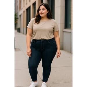 Classic Dark Wash Curvy Skinny Jeans Old Navy Plus Size 20